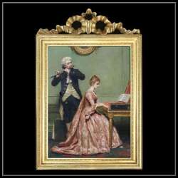 トップモチーフ　ゴールドフレーム　貴族額絵　A1  キャンバスプリント　W37/H55