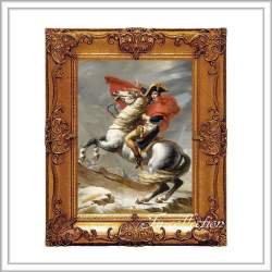 ロココ調　ゴールドダブルフレーム　ナポレオン額絵　キャンバス印刷　Sサイズ45/55cm 　Mサイズ55cm/65cm  085-2  送料無料