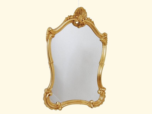 イタリア製　ゴールドウォールミラー