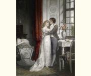 ヨーロッパ絵画　貴族・貴婦人  331S　46×58  ロココ額絵  送料無料