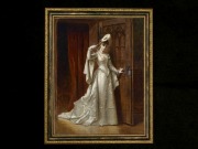 ヨーロッパ絵画　貴婦人の肖像画 1002S　46×58  ロココ額絵  送料無料
