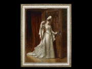 ヨーロッパ絵画　貴婦人の肖像画 1002L　78×98  ロココ額絵  送料無料