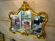 イタリア製　ゴールドワイドミラー