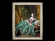 ヨーロッパ名画　ポンパドゥール侯爵夫人の肖像画  118L　78×98  ロココ額絵  送料無料