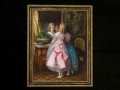 ヨーロッパ絵画　子供たち  453S　46×58  ロココ額絵  送料無料