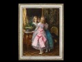 ヨーロッパ絵画　子供たち  453L　78×98  ロココ額絵  送料無料