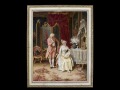 ヨーロッパ絵画　貴族・貴婦人  805L　78×98  ロココ額絵  送料無料