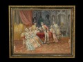 ヨーロッパ絵画　貴族・貴婦人　917S　58×46  ロココ額絵  送料無料