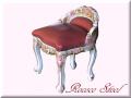 ロココ調　ピンクスツール　背付