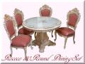 ロココ調　ダイニングセット　110丸