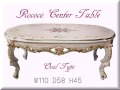 ロココ調　センターテーブル　オーバル