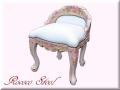 ロココ調　背付スツール