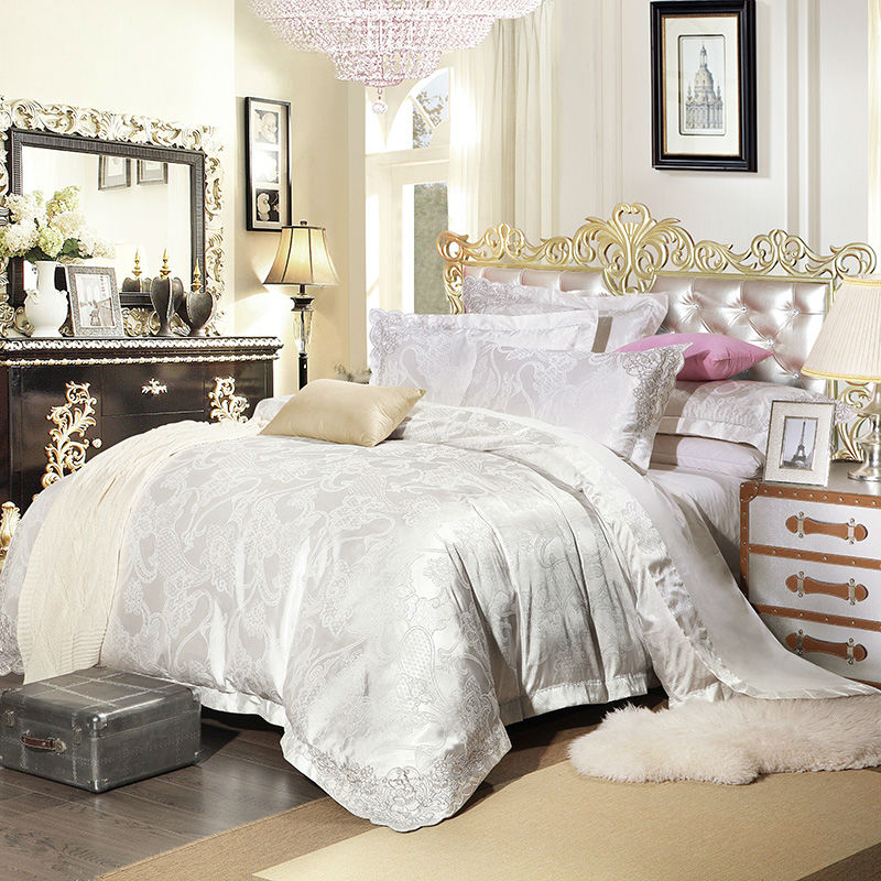 ホワイト系高級ジャガード織り