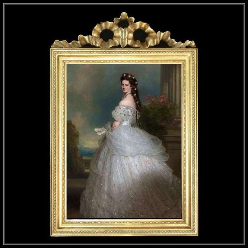 fu-collection】 ヨーロッパ名画 ロココ調 エリザベートの額絵 eliz1