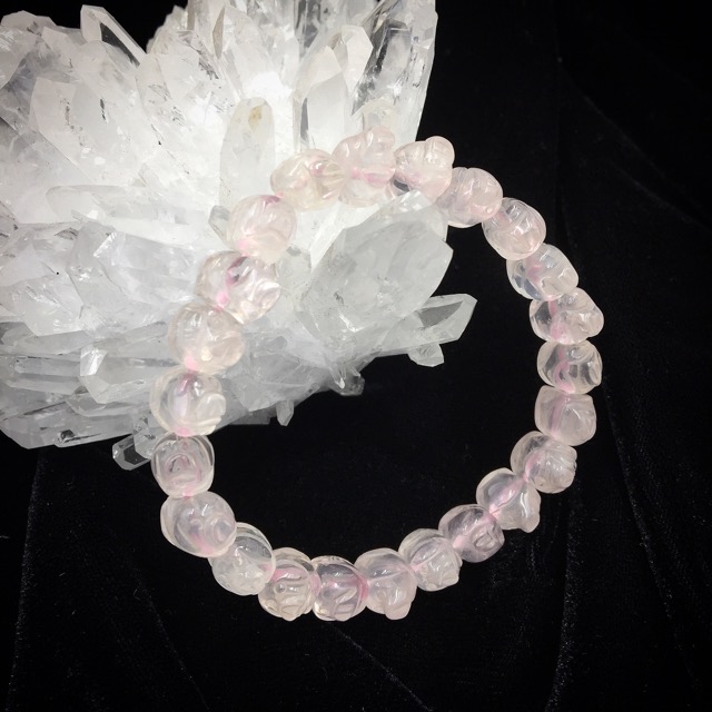 豚カットローズクォーツブレスレット　