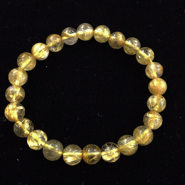 ルチルブレスレット　7.5ミリ