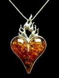 アンバー（琥珀）ネックレス