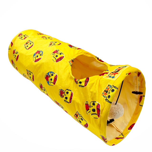 【フエキクラシック】フエキくんネコトンネル　総柄（イエロー）