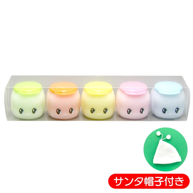 【サンタ帽子付き】フエキくん　どうぶつのりカラー（5色セット）