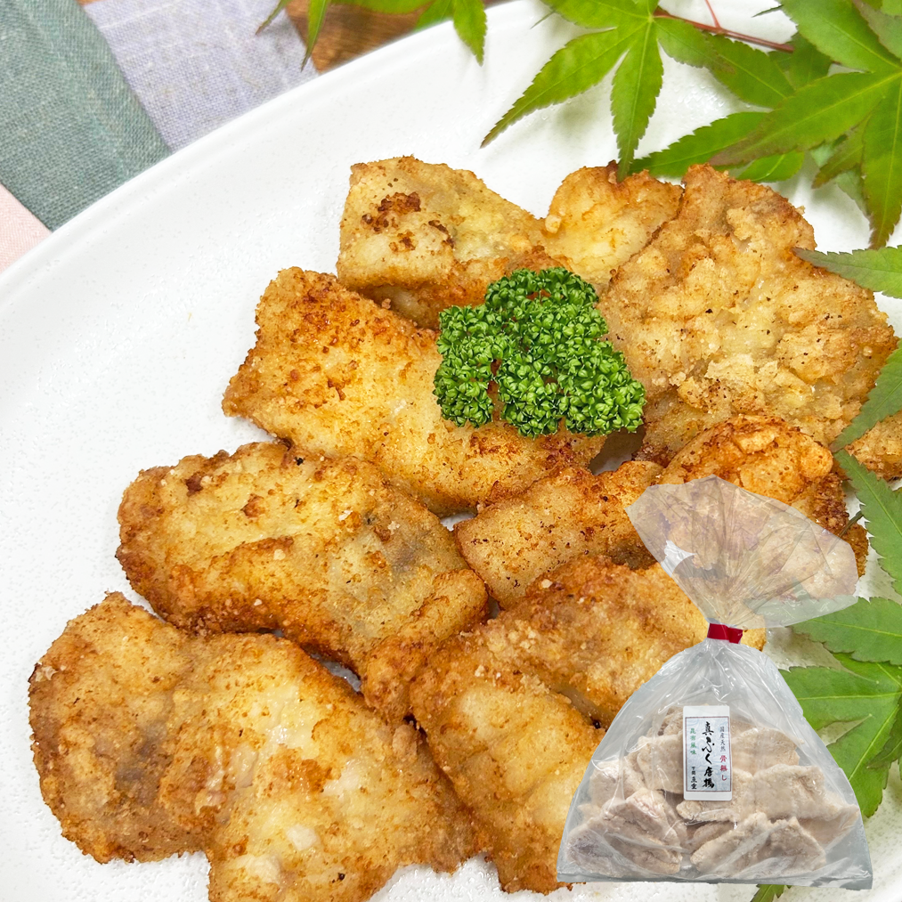 国産 天然真ふぐ骨無し唐揚300g（昆布風味）／下関工場直送、株式会社魚重