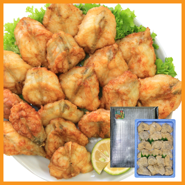 【まとめ割キャンペーン対象】国産 天然真ふぐ唐揚ブツ切1kg(骨あり)/下関工場直送、株式会社魚重