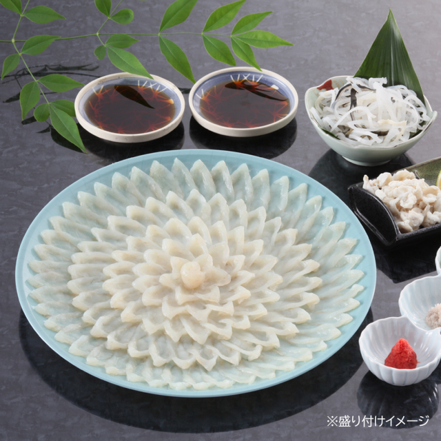 国産天然ふぐ昆布〆刺身