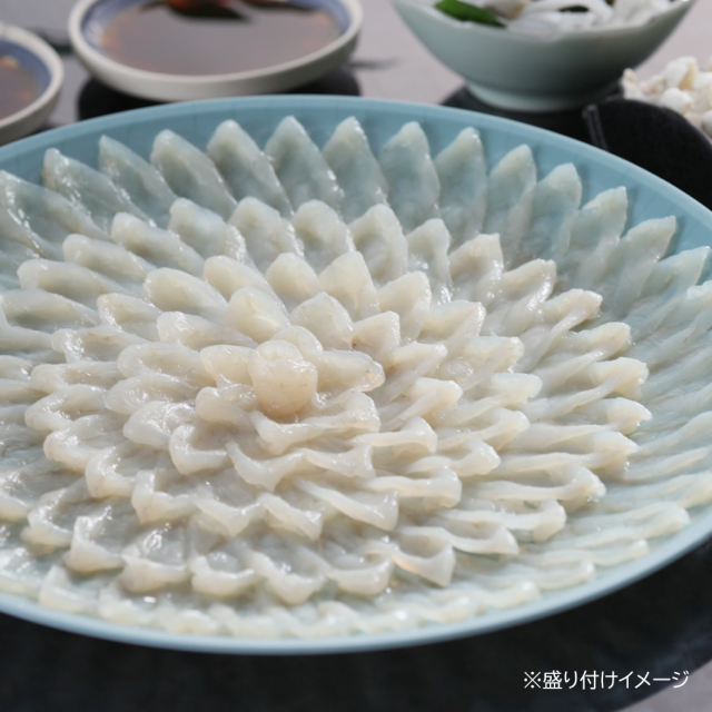 国産天然ふぐ昆布〆刺身