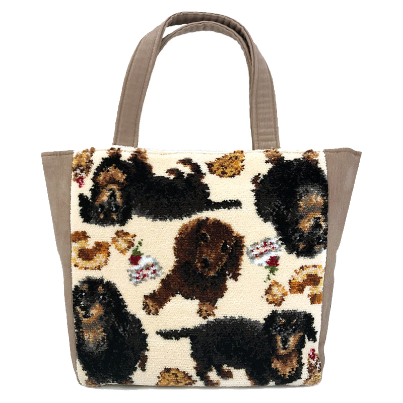 ダックスフンド柄 トートバッグ Enjeau アーンジョー