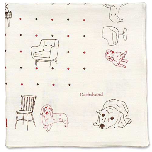 ダックスフンド ハンカチ/麻