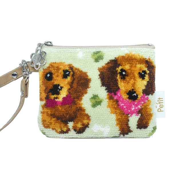 ダックスフンド柄 ミニストラップポーチ Enjeau アーンジョー