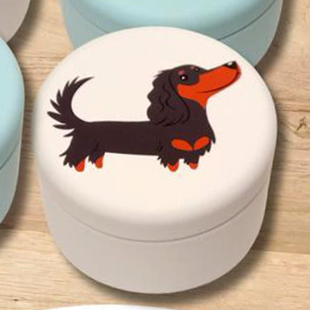 ダックスフンド柄 おやつ缶 阪急ハロードッグ