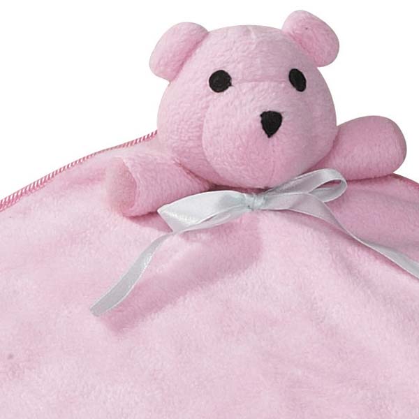 ZANIES SNUGGLE BEAR BLANKETS/Pink