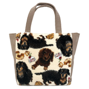 ダックスフンド柄 トートバッグ Enjeau アーンジョー