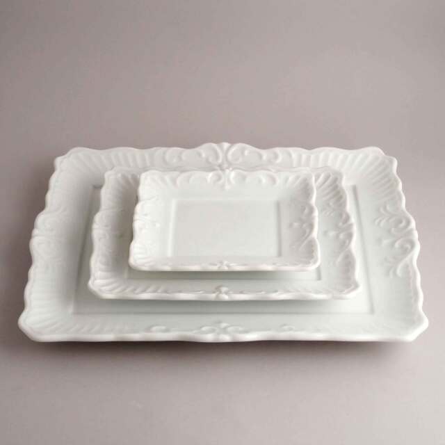 長角皿(絵付・白磁)/S・M・Lセット