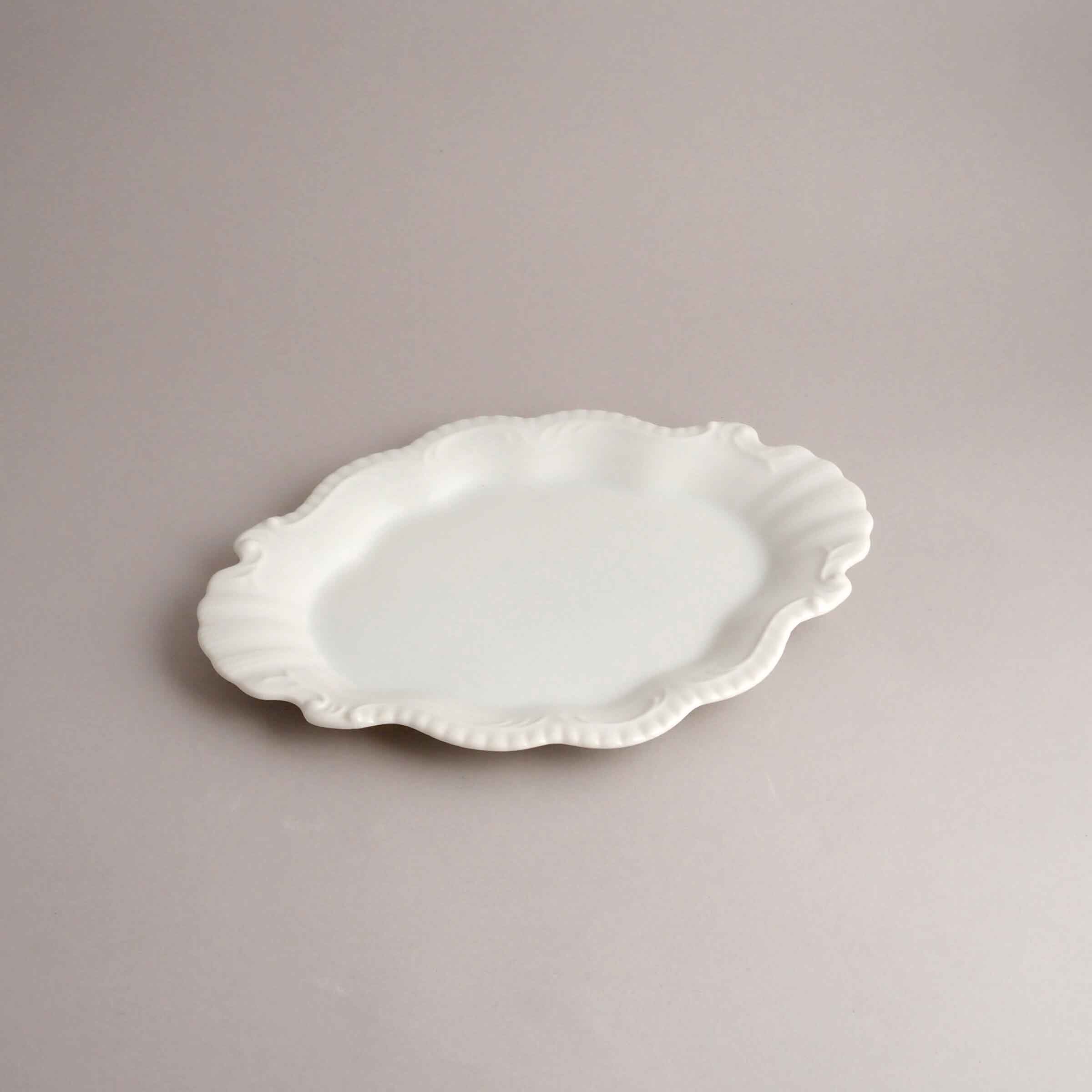 ひし型皿(絵付・白磁)