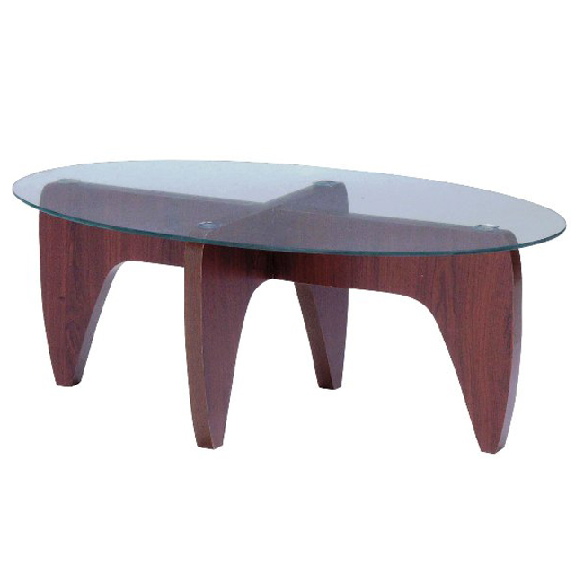 大人気！ガラストップだ円型センターテーブル(GGH-361)