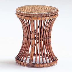 ラタン “丸スツール（0328）” クラフトマンの技が光るカザマ製