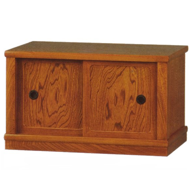 A861⭐︎雰囲気のある欅の杢 違い棚と戸棚付 置き床