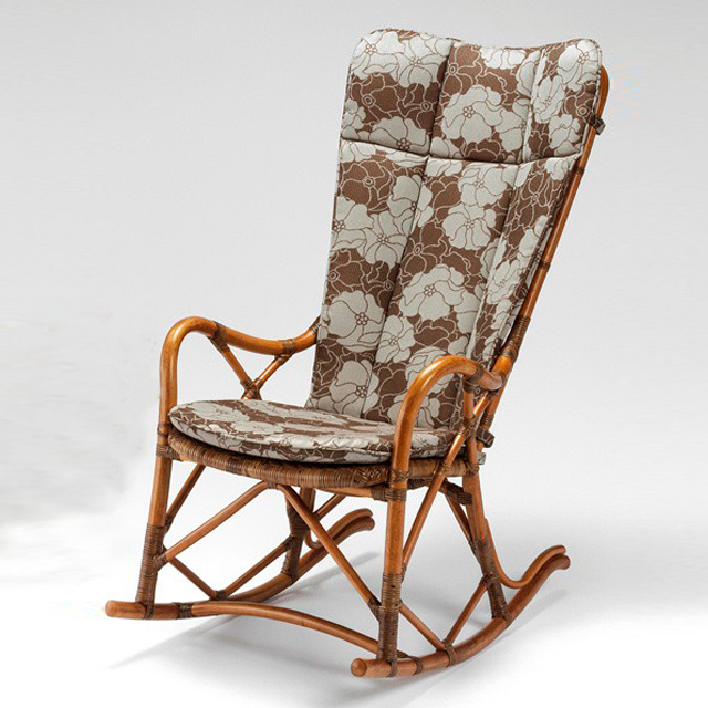 ラタン ハイバック ロッキング チェア ノーバ 読書に最適