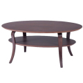 木製だ円型センターテーブル(NET-406-BR/NA)