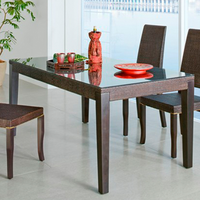 ラタン “ベンチュラ コレクション ダイニングテーブル150” クラフト