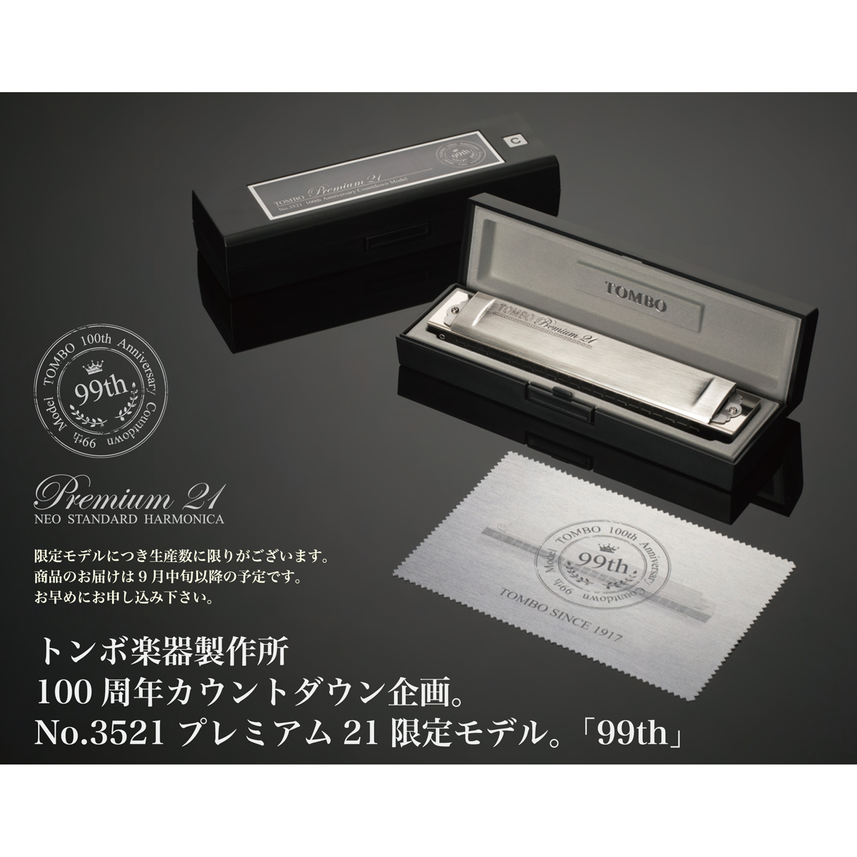 トンボ 複音ハーモニカ　NO.3521 99th