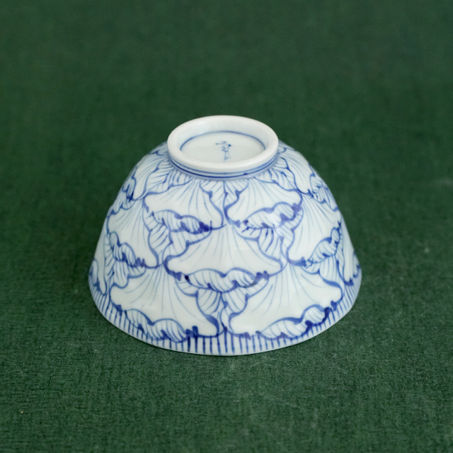そうた窯│染付花弁紋面取茶付（大）