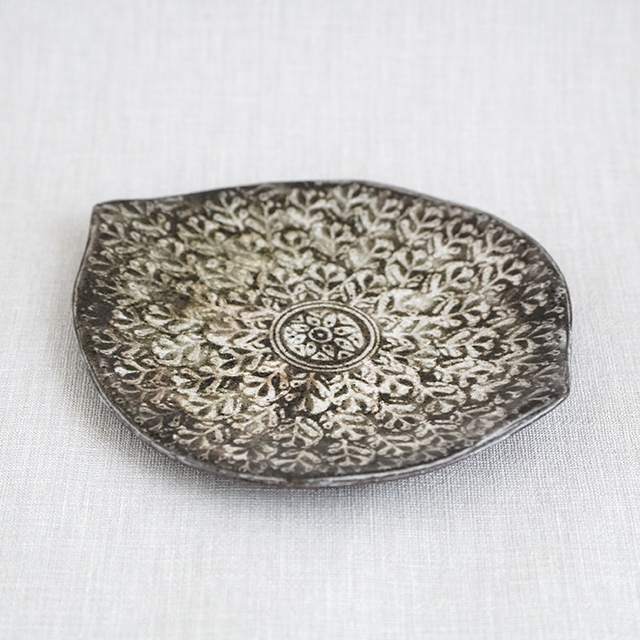 万古焼　三島手小皿　20枚　10cm　幕末～大正期 万古焼 三島手小皿 20枚 10cm 幕末～大正期