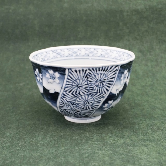 規窯　染付祥瑞小鉢 そうた窯｜染付桜祥瑞面取麺鉢（小）