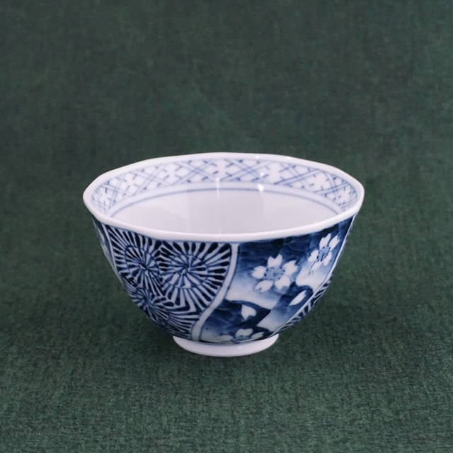 そうた窯｜染付桜祥瑞面取茶付（大）