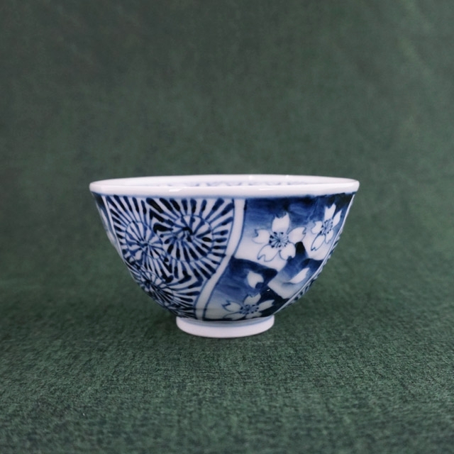 そうた窯｜染付桜祥瑞面取茶付（小）