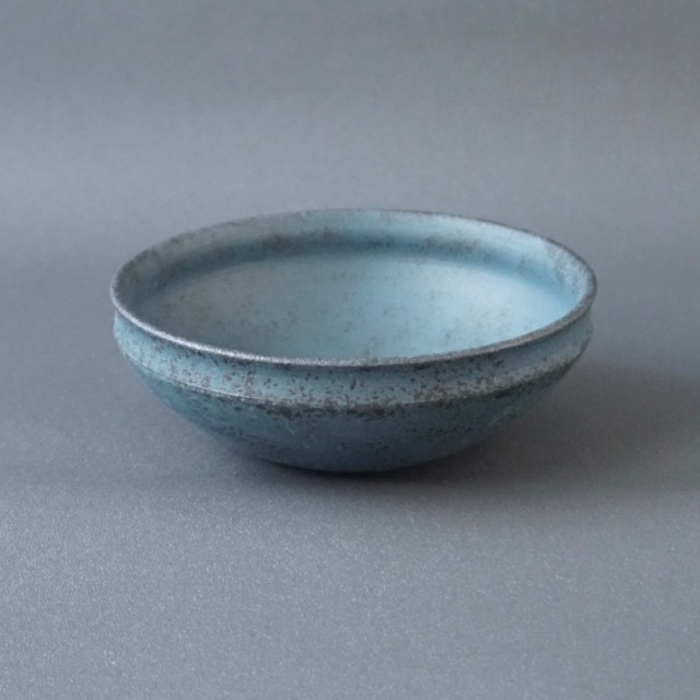 渋谷英一｜地ノ器切立鉢（緑青） サイズ：153mm×153mm