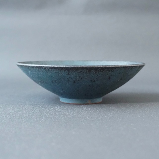 渋谷英一｜地ノ器丸鉢小（緑青） サイズ：154mm×154mm×H48mm 重