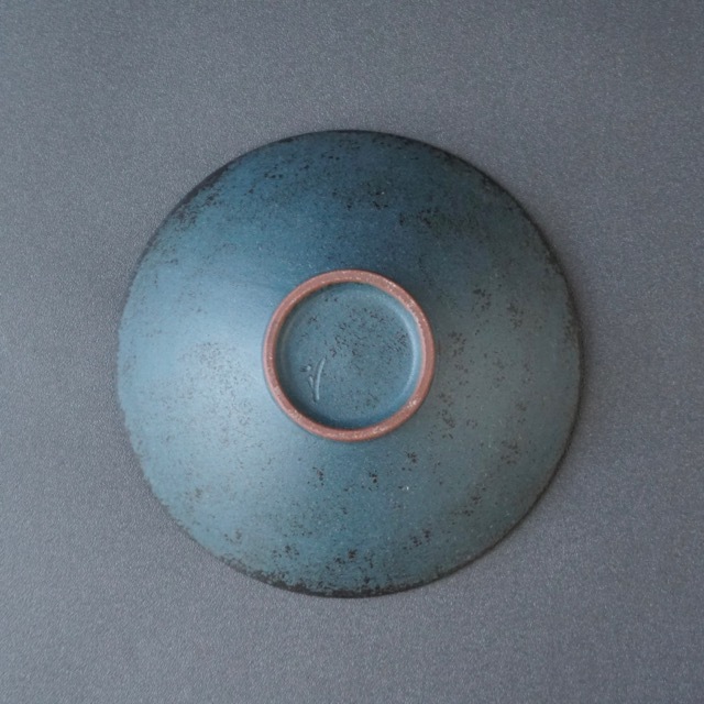 渋谷英一｜地ノ器丸鉢小（緑青） サイズ：154mm×154mm×H48mm 重